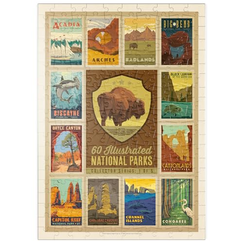MyPuzzle National Parks Collector Series - Edition 1, Vintage Poster - Premium 200 Teile Puzzle - MyPuzzle Sonderkollektion von Anderson Design Group von MyPuzzle.com