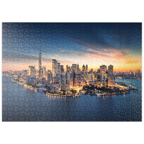 MyPuzzle New York City Panorama Skyline bei Sonnenaufgang - Premium 500 Teile Puzzle - MyPuzzle Sonderkollektion von Puzzle Galaxy von MyPuzzle.com