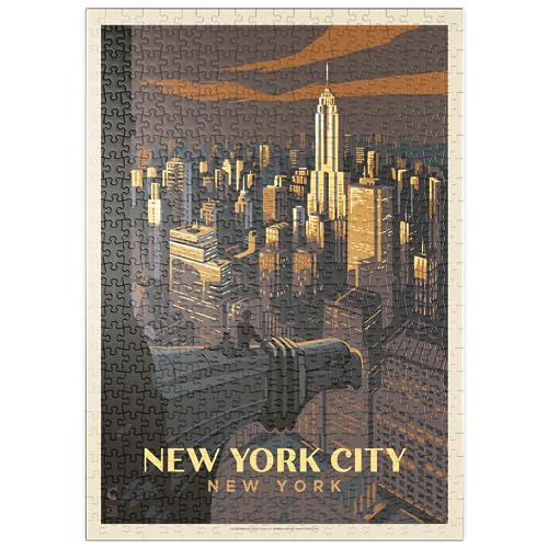 MyPuzzle New York City: Eagle's View, Vintage Poster - Premium 500 Teile Puzzle - MyPuzzle Sonderkollektion von Anderson Design Group von MyPuzzle.com