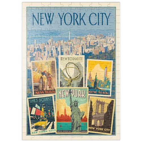 MyPuzzle New York City: Multi-Image Collage Print, Vintage Poster - Premium 200 Teile Puzzle - MyPuzzle Sonderkollektion von Anderson Design Group von MyPuzzle.com