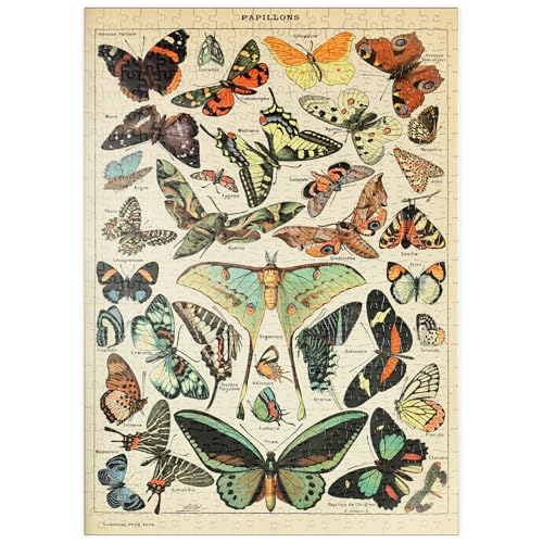 MyPuzzle Papillons - Schmetterlinge für alle, Vintage Art Poster, Adolphe Millot - Premium 500 Teile Puzzle - MyPuzzle Sonderkollektion von Havana Puzzle Company von MyPuzzle.com