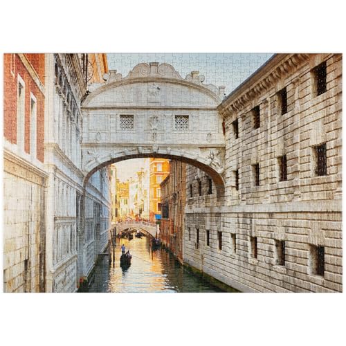 MyPuzzle Ponte dei Sospiri (Seufzerbücke), Venedig - Premium 1000 Teile Puzzle - MyPuzzle Sonderkollektion von Puzzle Galaxy von MyPuzzle.com