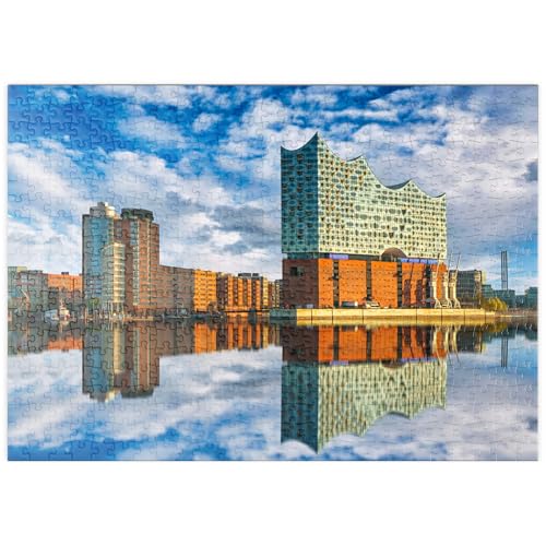 MyPuzzle Reflexion der Elbphilharmonie in Hamburg - Premium 500 Teile Puzzle - MyPuzzle Sonderkollektion von Puzzle Galaxy von MyPuzzle.com