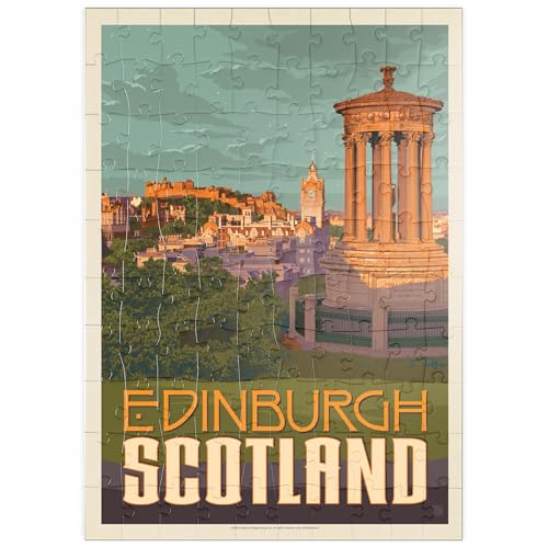 MyPuzzle Schottland: Edinburgh, Vintage Poster - Premium 100 Teile Puzzle - MyPuzzle Sonderkollektion von Anderson Design Group von MyPuzzle.com