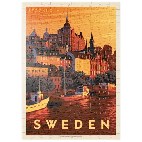 MyPuzzle Schweden: Stockholm, Vintage Poster - Premium 200 Teile Puzzle - MyPuzzle Sonderkollektion von Anderson Design Group von MyPuzzle.com