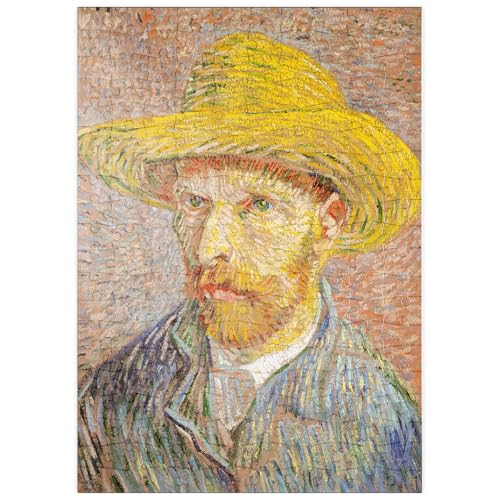 MyPuzzle Self-Portrait with a Straw Hat (1887) by Vincent Van Gogh - Premium 200 Teile Puzzle - MyPuzzle Sonderkollektion von Æpyornis von MyPuzzle.com