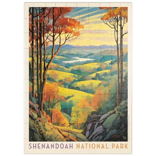 MyPuzzle Shenandoah National Park: Rolling Hills, Vintage Poster - Premium 100 Teile Puzzle - MyPuzzle Sonderkollektion von Anderson Design Group von MyPuzzle.com