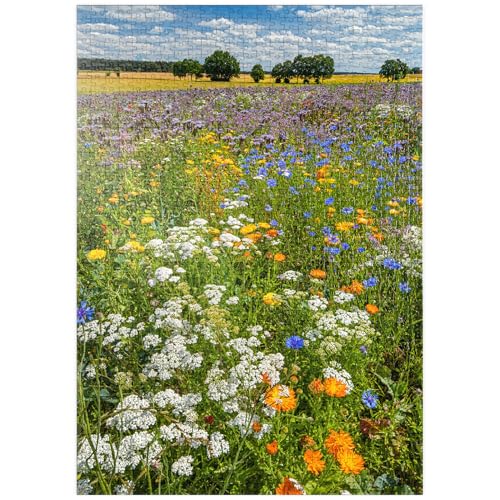 MyPuzzle Sommerliche Blumenwiese bei Eichstätt - Premium 1000 Teile Puzzle - MyPuzzle Sonderkollektion von Puzzle Galaxy von MyPuzzle.com