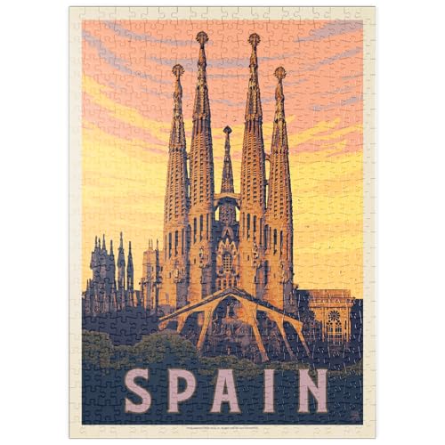 MyPuzzle Spain: Familia Sagrada, Vintage Poster - Premium 500 Teile Puzzle - MyPuzzle Sonderkollektion von Anderson Design Group von MyPuzzle.com