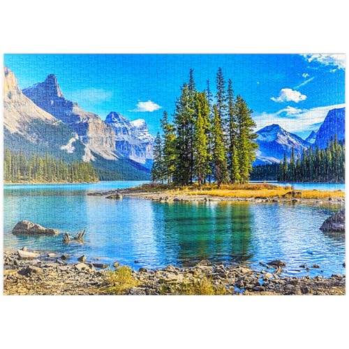 MyPuzzle Spirit Island im Maligne Lake - Jasper National Park, Kanada - Premium 1000 Teile Puzzle - MyPuzzle Sonderkollektion von Puzzle Galaxy von MyPuzzle.com