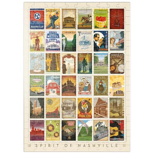 MyPuzzle Spirit of Nashville, Collector’s Print, Vintage Poster - Premium 200 Teile Puzzle - MyPuzzle Sonderkollektion von Anderson Design Group von MyPuzzle.com