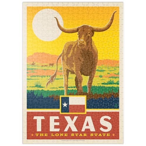 MyPuzzle Texas: The Lone Star State, State Pride Vintage Poster - Premium 500 Teile Puzzle - MyPuzzle Sonderkollektion von Anderson Design Group von MyPuzzle.com