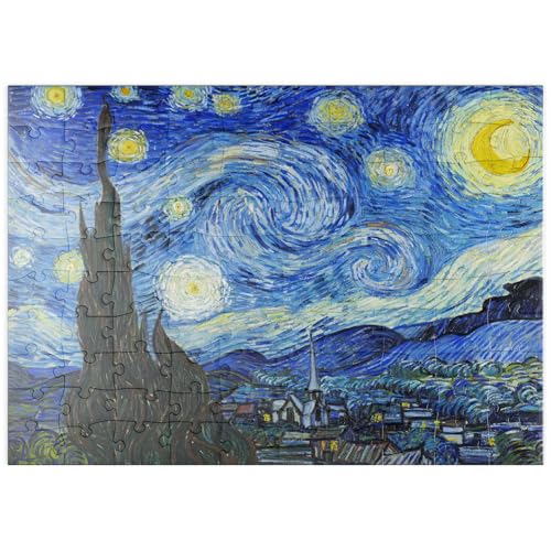 MyPuzzle The Starry Night (1889) by Vincent Van Gogh - Premium 100 Teile Puzzle - MyPuzzle Sonderkollektion von Æpyornis von MyPuzzle.com