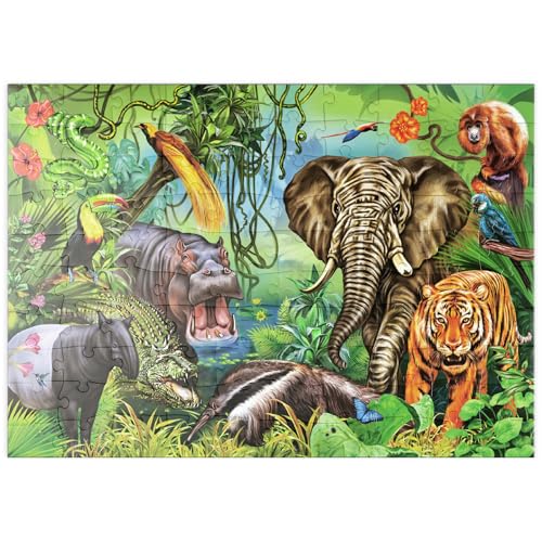 MyPuzzle Tiere des Regenwaldes - Premium 100 Teile Puzzle - MyPuzzle Sonderkollektion von Puzzle Galaxy von MyPuzzle.com