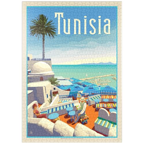 MyPuzzle Tunesien: Eine Reise durch Geschichte und Schönheit, Vintage Poster - Premium 1000 Teile Puzzle - MyPuzzle Sonderkollektion von Anderson Design Group von MyPuzzle.com