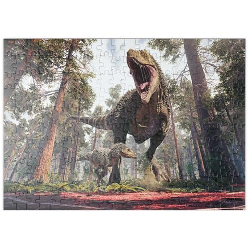 MyPuzzle Tyrannosaurus Rex und Sein Jungtier - Premium 200 Teile Puzzle - MyPuzzle Sonderkollektion von Puzzle Galaxy von MyPuzzle.com