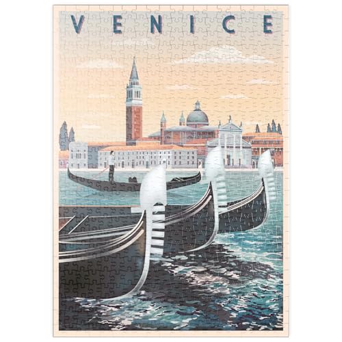 MyPuzzle Venedig, Italien, Art Deco Style Vintage Poster, Illustration - Premium 500 Teile Puzzle - MyPuzzle Sonderkollektion von Puzzle Galaxy von MyPuzzle.com