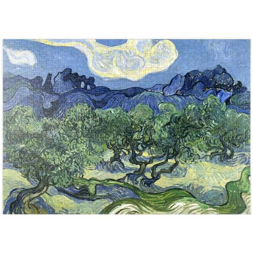 MyPuzzle Vincent Van Gogh's Olive Trees with The Alpilles in The Background (1889) - Premium 1000 Teile Puzzle - MyPuzzle Sonderkollektion von Æpyornis von MyPuzzle.com