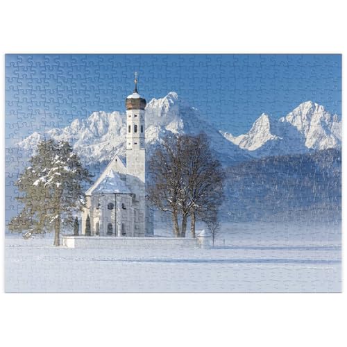 MyPuzzle Wallfahrtskirche St. Coloman bei Schwangau, Füssen im Ostallgäu - Premium 500 Teile Puzzle - MyPuzzle Sonderkollektion von Puzzle Galaxy von MyPuzzle.com