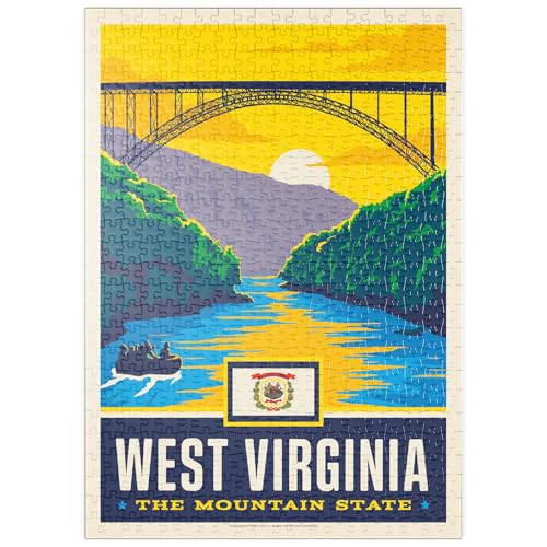 MyPuzzle West Virginia: The Mountain State - Premium 500 Teile Puzzle - MyPuzzle Sonderkollektion von Anderson Design Group von MyPuzzle.com