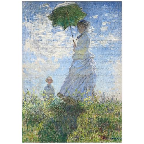 MyPuzzle Woman with a Parasol, Madame Monet and Her Son (1875) by Claude Monet - Premium 1000 Teile Puzzle - MyPuzzle Sonderkollektion von Æpyornis von MyPuzzle.com