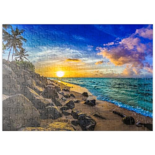 MyPuzzle Wunderschöner hawaiianischer Sonnenuntergang an der Nordküste von Oahu - Premium 200 Teile Puzzle - MyPuzzle Sonderkollektion von Puzzle Galaxy von MyPuzzle.com