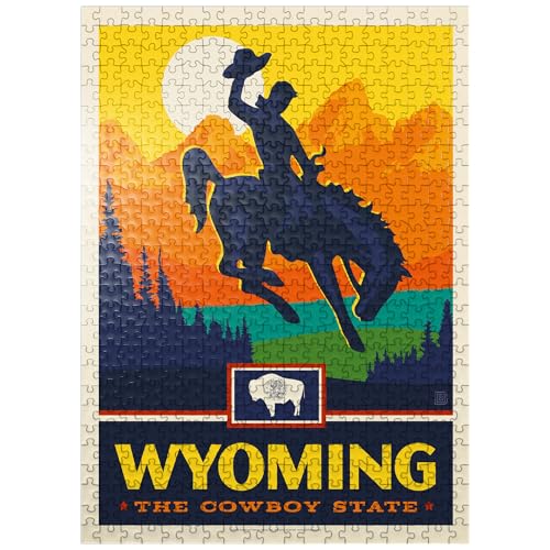Wyoming The Cowboy State - Premium 1000 Teile Puzzle für Erwachsene von MyPuzzle.com