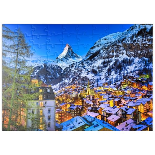 MyPuzzle Zermatt und das Matterhorn, Schweiz - Premium 100 Teile Puzzle - MyPuzzle Sonderkollektion von Puzzle Galaxy von MyPuzzle.com