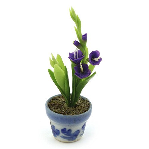 MyTinyWorld Puppenhaus Miniatur Topfpflanze Violette Blume von MyTinyWorld