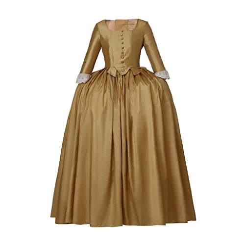 Damen Hamilton Elizabeth Schuyler Kleid Gown Musical Hamilton Cosplay Kostüm Aprikose S von MyheroCos