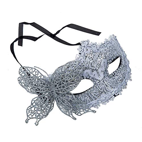 Myingaou R Frauen Reizvolle Maske venezianische Maskerade Karneval Gesichtsmaske, Augenmaske (silber) von Myingaou