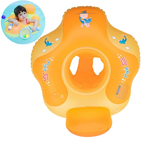 Myir Schwimmring Baby mit Rückenlehne, Aufblasbare Baby Schwimmsitz Schwimmhilfe Swimtrainer Schwimmtrainer Kinder Kleinkind Schwimmreifen Float von Myir JUN