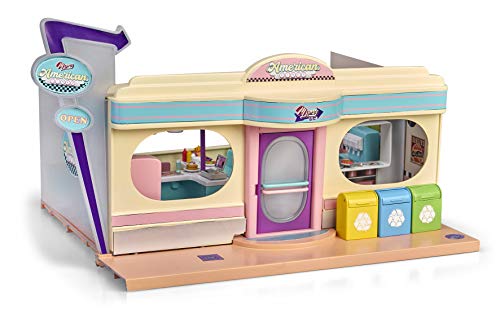 mymy CiTY 700015820 Spielzeugrestaurant mit Zubehör, Licht und Sound, bunt, 10 x 47 x 35 cm von Mymy City