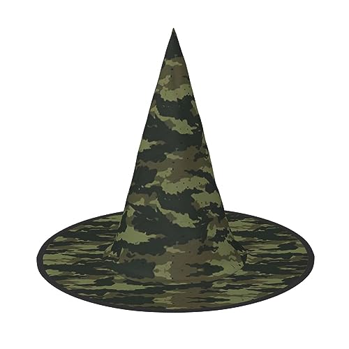 Mypiky Halloween-Hexenhüte mit Camouflage-Druck, Kegel, Hexenhüte, Kinder, Cosplay, Party, Kostüm, Dekorationen von Mypiky