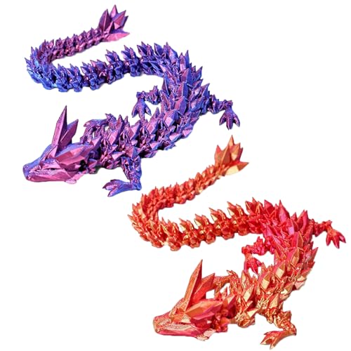 3D Gedruckter Drache, 3D Drache Action Figuren Flexibles 3D gedrucktes Spielzeug Drache 30CM Flexible Gelenke Dragon Home Desk Decor Desk von Myqiqi