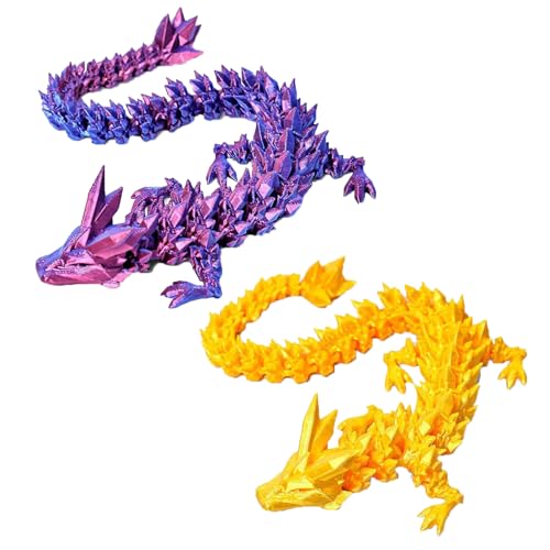 3D Gedruckter Drache, 3D Drache Action Figuren Flexibles 3D gedrucktes Spielzeug Drache 30CM Flexible Gelenke Dragon Home Desk Decor Desk von Myqiqi