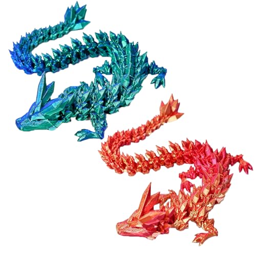 3D Gedruckter Drache, 3D Drache Action Figuren Flexibles 3D gedrucktes Spielzeug Drache 30CM Flexible Gelenke Dragon Home Desk Decor Desk von Myqiqi