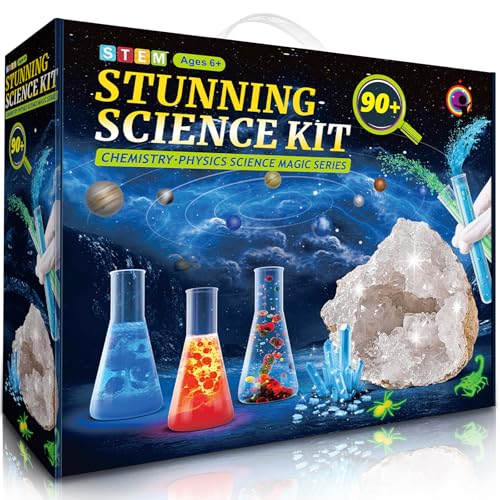 Mystooy 90+ Experimente für Kinder ab 5 6 7 8 9 10, Experimentierkasten STEM Aktivitäten Wissenschaft Spielzeug Geschenke für 6 Jährige Jungen Mädchen, Chemie Set Lab, Weihnachten Geschenk Teenager von Mystooy