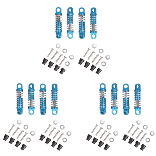 Mzpeldxk 12 StüCke Legierung StoßDäMpfer DäMpfer ÖL GefüLlt Typ für Rc Hobby Modellauto 1/28 K969 K989 P929 Drift, Blau von Mzpeldxk