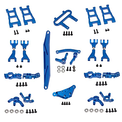 Mzpeldxk 20 StüCke Aluminium Aktualisierung Set für 1/10 Redcat Blackout XTE SC XBE (Pro) Aktualisierung Teile ZubehöR,Blau von Mzpeldxk