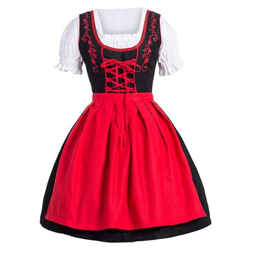 Mzshne Deutsches Dirndlkleid Oktoberfest Kostüme Anime Dienstmädchen Outfit Cosplay Rollenspiel Kostüm Geeignet für Bayerischen Bierkarneval von Mzshne