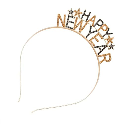 Mzshne Strass Silvester Haarbänder Heiligabend Kristall Kopfschmuck für Party Supplies Haarschmuck Geschenke von Mzshne