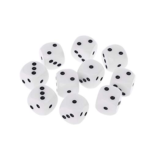 Ncbvixsw 10Pcs 16mm D3 Six Sided Dices Perlen Für Dungeons & Dragon D & D RPG Poly Desktop Tischspiele, Lustiges Und Exquisites Spiel Liefert Spielzeug von N\A