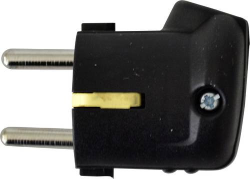 N & L 10944 Schutzkontakt-Winkelstecker Kunststoff 230V Schwarz von N & L