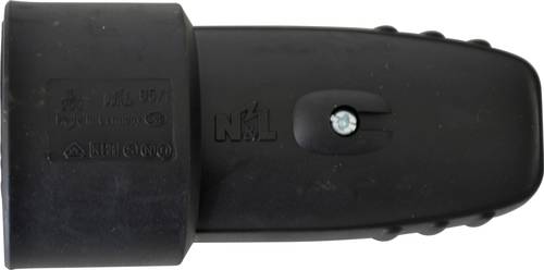 N & L 11390 Schutzkontaktkupplung Gummi 230V Schwarz IP20 von N & L