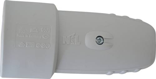 N & L 26718 Schutzkontaktkupplung Gummi 230V Grau IP20 von N & L