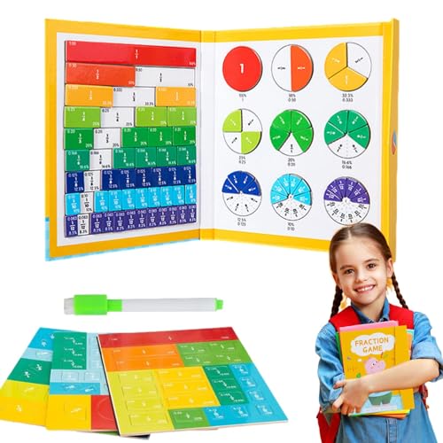 Kinder Magnetischen Bruchteil Lernen Mathe Spielzeug | Magnetisches Bruchteil Puzzle | Magnetische Bruchrechnen Für Lehrer | Interaktives Magnetisches Bruchteil Set von NAIYAN