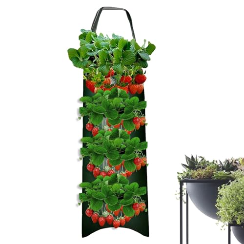 NAIYAN Erdbeer Anbaubeutel | Anbaubeutel Zum Aufhängen | Erdbeerpflanzer Zum Aufhängen | Ängender Erdbeerpflanzer | Hängende Gemüse Blumen Pflanzen Anbaubeutel Für Erdbeeren Tomaten Gemüse Und Obst von NAIYAN