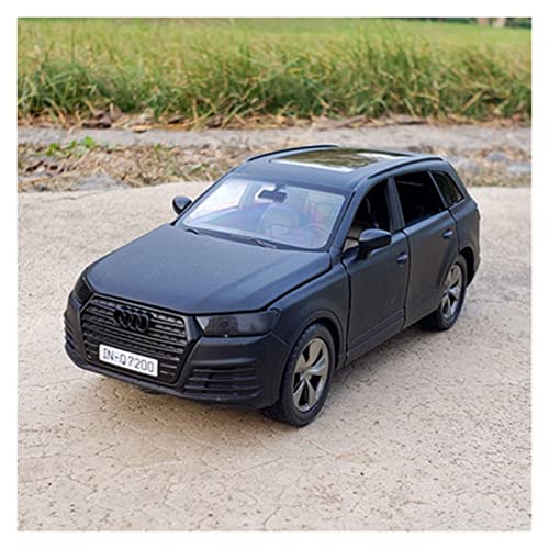 Motorfahrzeuge Replika Auto 1:32 Für Audi Q7 Sport SUV Simulation Legierung Auto Modell Die-Cast Sound Licht Spielzeug Fahrzeug Kinder Geschenk Originalgetreue Nachbildung ( Color : Matte black ) von NALORA