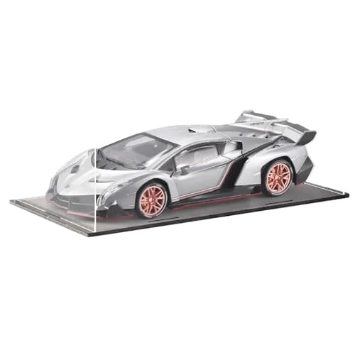 NALora Motorfahrzeuge Replika Auto 1:24 Für Lamborghini Veneno Diecast Auto Modell Auto Skala Sport Fahrzeug Vorderrad Lenkbare Souvenir Display Originalgetreue Nachbildung (Color : Silver) von NALora